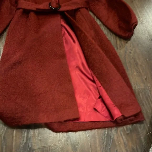 Vintage Dark Red Coat- New York Made is USA - Picture 4 of 11